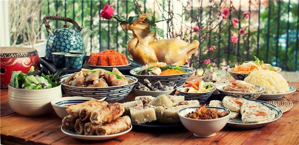 mâm cơm tết