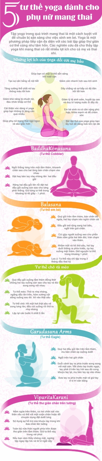 5 tu the yoga tuyet voi danh cho phu nu mang thai