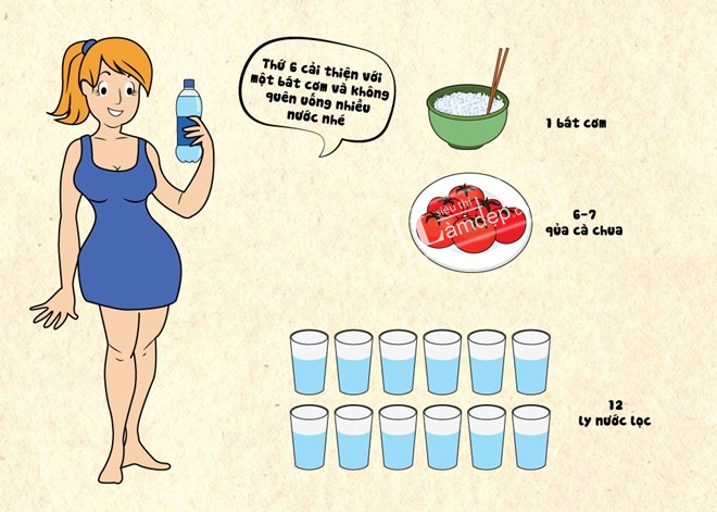 Ngày thứ 7: Thực đơn giảm cân với cơm và rau